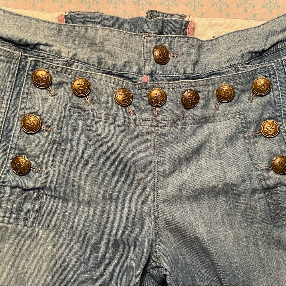 Really cute sailor jeans with lace up back